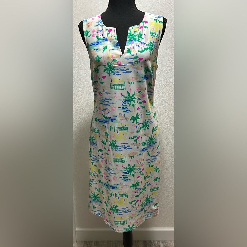 Aryeh Knee Length Tropical Dress - S - Multicolored - Used